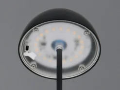 2er SET Akku LED Tischleuchten kabellos für Innen & Außen, Schwarz - 20cm klein