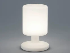 2er SET Akku LED Tischleuchten per USB aufladbar, Weiß Höhe 20cm