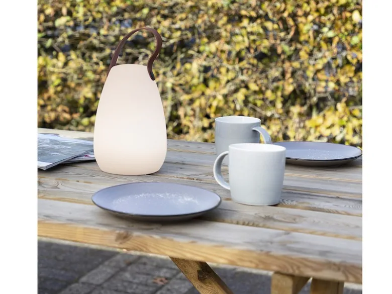 2er SET Akku LED Tischleuchten für außen & innen mit RGB, H: 21cm