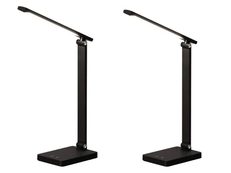 2er SET Akku Schreibtischlampen Schwarz ohne Kabel, Höhe 39,5cm