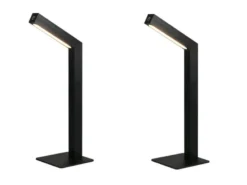 2er SET Akku Schreibtischlampen magnetisch in Schwarz, Höhe 37cm