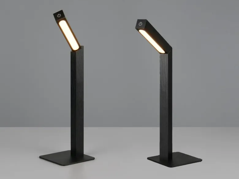2er SET Akku Schreibtischlampen magnetisch in Schwarz, Höhe 37cm