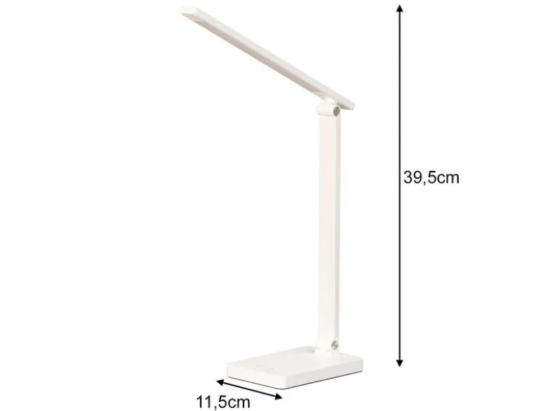 2er SET Akku Schreibtischlampen Weiß ohne Kabel, Höhe 39,5cm
