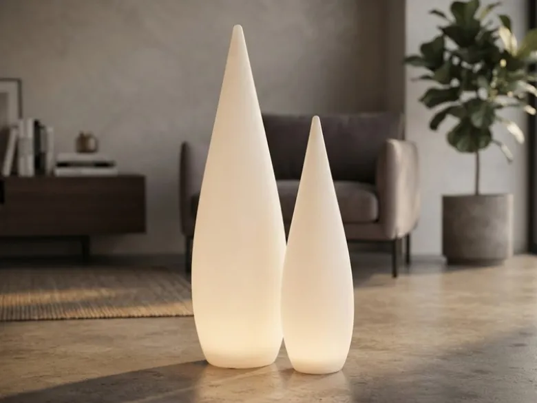 2er SET Akku Stehlampen kabellos mit Farbwechsel für Innen & Außen