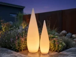 2er SET Akku Stehlampen kabellos mit Farbwechsel für Innen & Außen