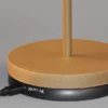2er SET Akku Tischlampen Schwarz Gold ohne Kabel mit Ladestation, Höhe 34cm