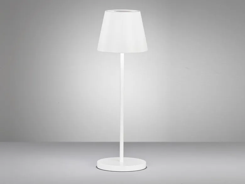 2er SET Akku Tischlampen Weiß ohne Kabel mit Ladestation, Höhe 34cm