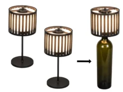 2er SET Akku Tischleuchten mit abnehmbaren Leuchtenkopf, Höhe 29cm
