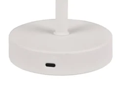 2er SET Akku Tischleuchten, per USB aufladbar, dimmbar, Hellgrau, Höhe 30cm