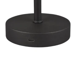 2er SET Akku Tischleuchten, per USB aufladbar, dimmbar, Schwarz, Höhe 30cm