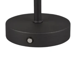 2er SET Akku Tischleuchten, per USB aufladbar, dimmbar, Schwarz, Höhe 30cm