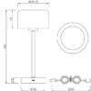 2er SET Akku Tischleuchten, per USB aufladbar, dimmbar, Coffee, Höhe 30cm