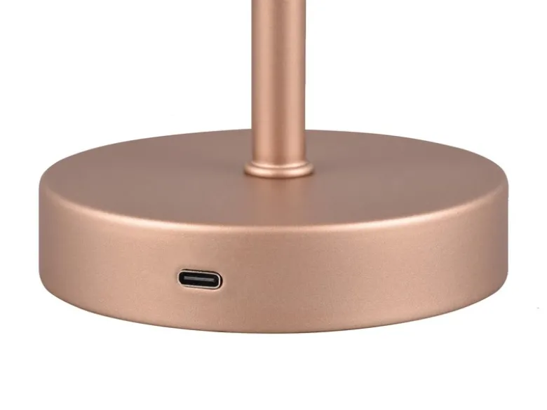 2er SET Akku Tischleuchten, per USB aufladbar, dimmbar, Coffee, Höhe 30cm