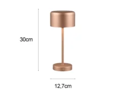 2er SET Akku Tischleuchten, per USB aufladbar, dimmbar, Coffee, Höhe 30cm