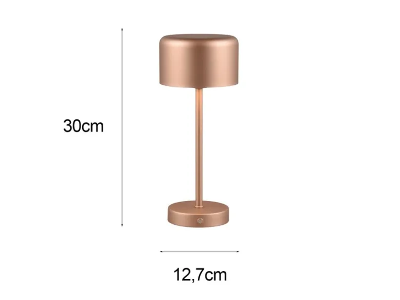 2er SET Akku Tischleuchten, per USB aufladbar, dimmbar, Coffee, Höhe 30cm