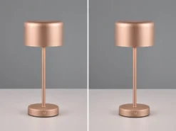 2er SET Akku Tischleuchten, per USB aufladbar, dimmbar, Coffee, Höhe 30cm