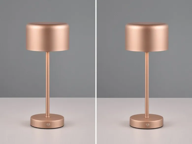 2er SET Akku Tischleuchten, per USB aufladbar, dimmbar, Coffee, Höhe 30cm