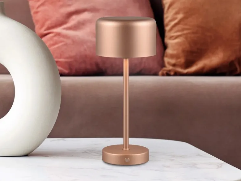 2er SET Akku Tischleuchten, per USB aufladbar, dimmbar, Coffee, Höhe 30cm