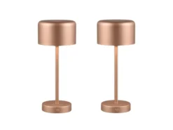 2er SET Akku Tischleuchten, per USB aufladbar, dimmbar, Coffee, Höhe 30cm