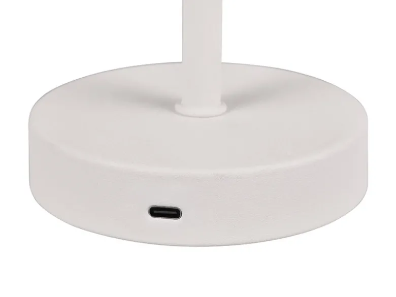 2er SET Akku Tischleuchten, per USB aufladbar, dimmbar, Weiß, Höhe 30cm