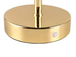 2er SET Akku Tischleuchten, per USB aufladbar dimmbar Messing poliert, Höhe 30cm