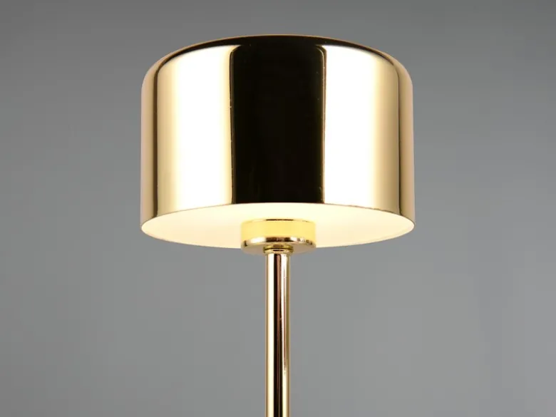 2er SET Akku Tischleuchten, per USB aufladbar dimmbar Messing poliert, Höhe 30cm