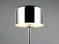 2er SET Akku Tischleuchten, per USB aufladbar, dimmbar, Silber Chrom, Höhe 30cm