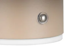 2er SET Akku Wandlampen aus Metall Beige per USB aufladbar, Ø 15,5cm