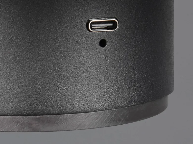 2er SET Akku Wandlampen aus Metall Schwarz per USB aufladbar, Ø 15,5cm