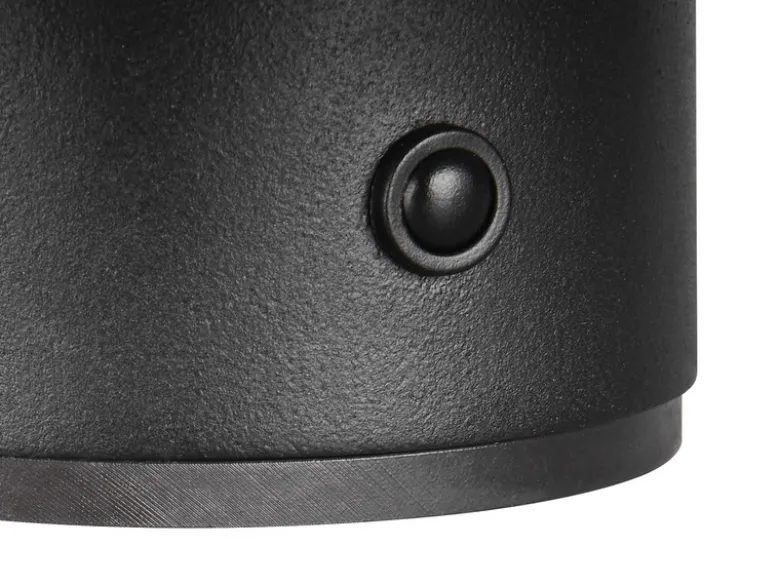 2er SET Akku Wandlampen aus Metall Schwarz per USB aufladbar, Ø 15,5cm