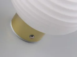 2er SET Akku Wandleuchten mit Glasschirm Weiß dimmbar, Ø 15,5cm