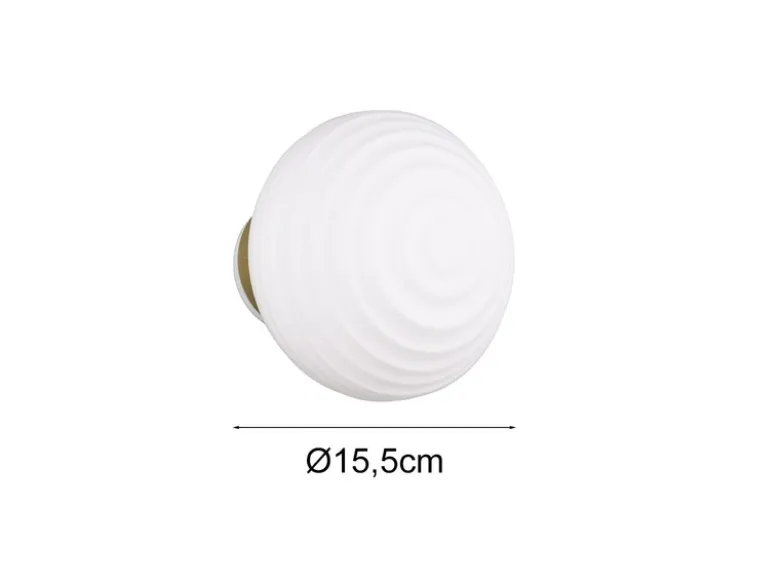 2er SET Akku Wandleuchten mit Glasschirm Weiß dimmbar, Ø 15,5cm