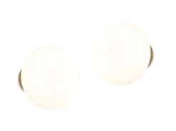 2er SET Akku Wandleuchten mit Glasschirm Weiß dimmbar, Ø 15,5cm