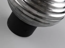 2er SET Akku Wandleuchten mit Rauchglas Lampenschirm dimmbar, Ø 15,5cm
