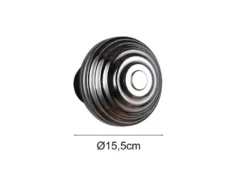 2er SET Akku Wandleuchten mit Rauchglas Lampenschirm dimmbar, Ø 15,5cm