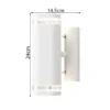 2er-Set Aluminium Up-Down Wandleuchte MODENA weiß, GU10, Höhe 23,5 cm, IP44