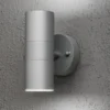 2er-Set Aluminium Up-Down Wandleuchten MODENA grau, GU10, Höhe 17 cm, IP44