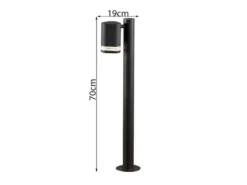 2er-Set Aluminium Wegeleuchte MODENA schwarz, GU10, Höhe 70 cm, IP44