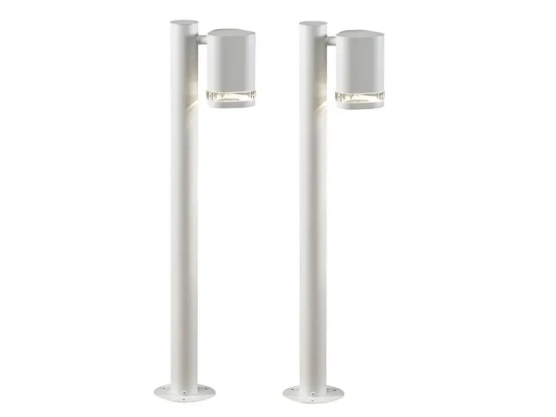 2er-Set Aluminium Wegeleuchte MODENA weiss, GU10, Höhe 70 cm, IP44