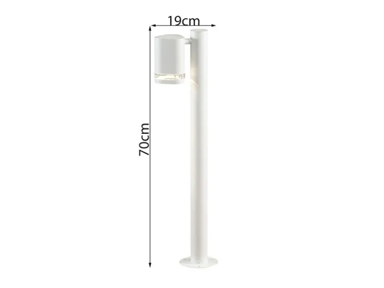 2er-Set Aluminium Wegeleuchte MODENA weiss, GU10, Höhe 70 cm, IP44