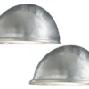 2er Set Außenleuchte Downlight TORINO galvanisiert, 28x13,5 cm, Hausbeleuchtung