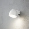 2er Set Außenwandleuchte Downlight FERRERA Alu weiß, High Power LED, Höhe 13cm
