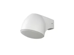 2er Set Außenwandleuchte Downlight FERRERA Alu weiß, High Power LED, Höhe 13cm