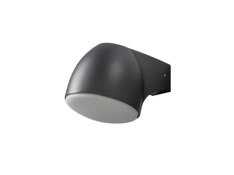 2er Set Außenwandleuchte Downlight FERRERA Alu schwarz, High Power LED, H. 13cm