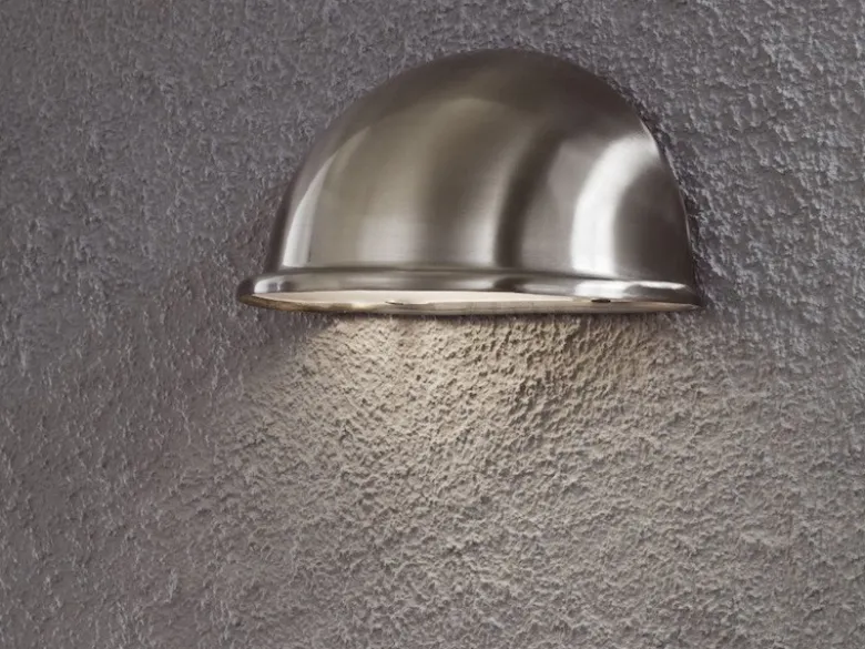 2er Set Außenwandleuchten Downlight TORINO in Edelstahl, Hausbeleuchtung