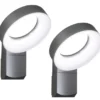2er-Set Auffällige Wandleuchten ASTI, anthrazit, 18W HP-LED, 1400 Lumen, 5000K