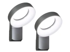 2er-Set Auffällige Wandleuchten ASTI, anthrazit, 18W HP-LED, 1400 Lumen, 5000K