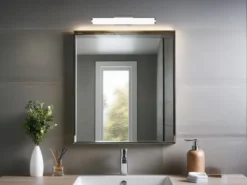 2er SET Bad Spiegelleuchten mit Schalter, Licht neutralweiß, Breite 40cm