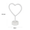 2er SET Deko LED Tischleuchte Herz, Batterie- oder USB betrieben, Höhe 30cm