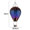 2er Set Deko Solarleuchten Heißluftballon aus Glas Bunt & Flammeneffekt, H:58cm